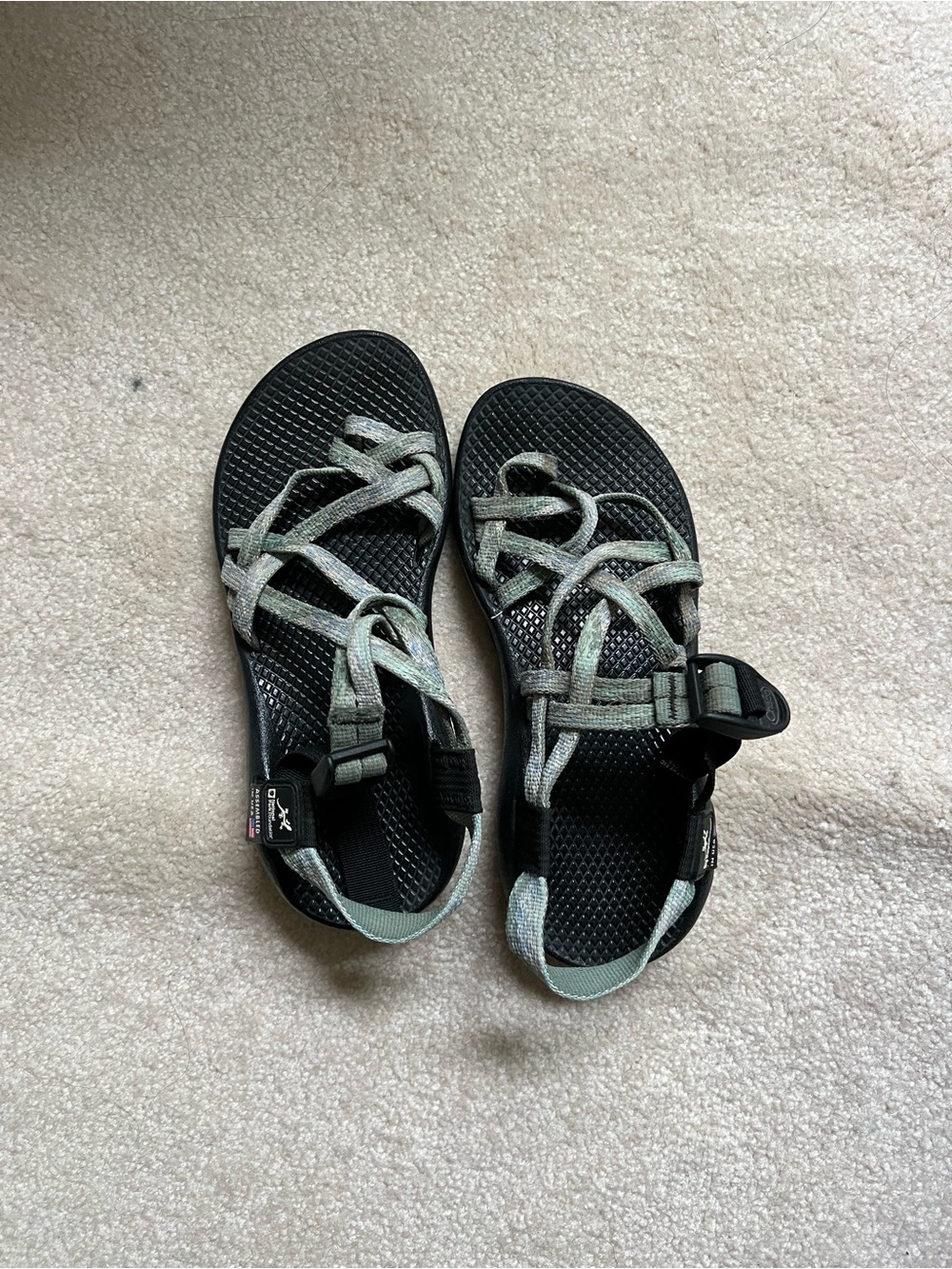 Chaco Convertible Strappy Outdoor Sandals in Sage Green
